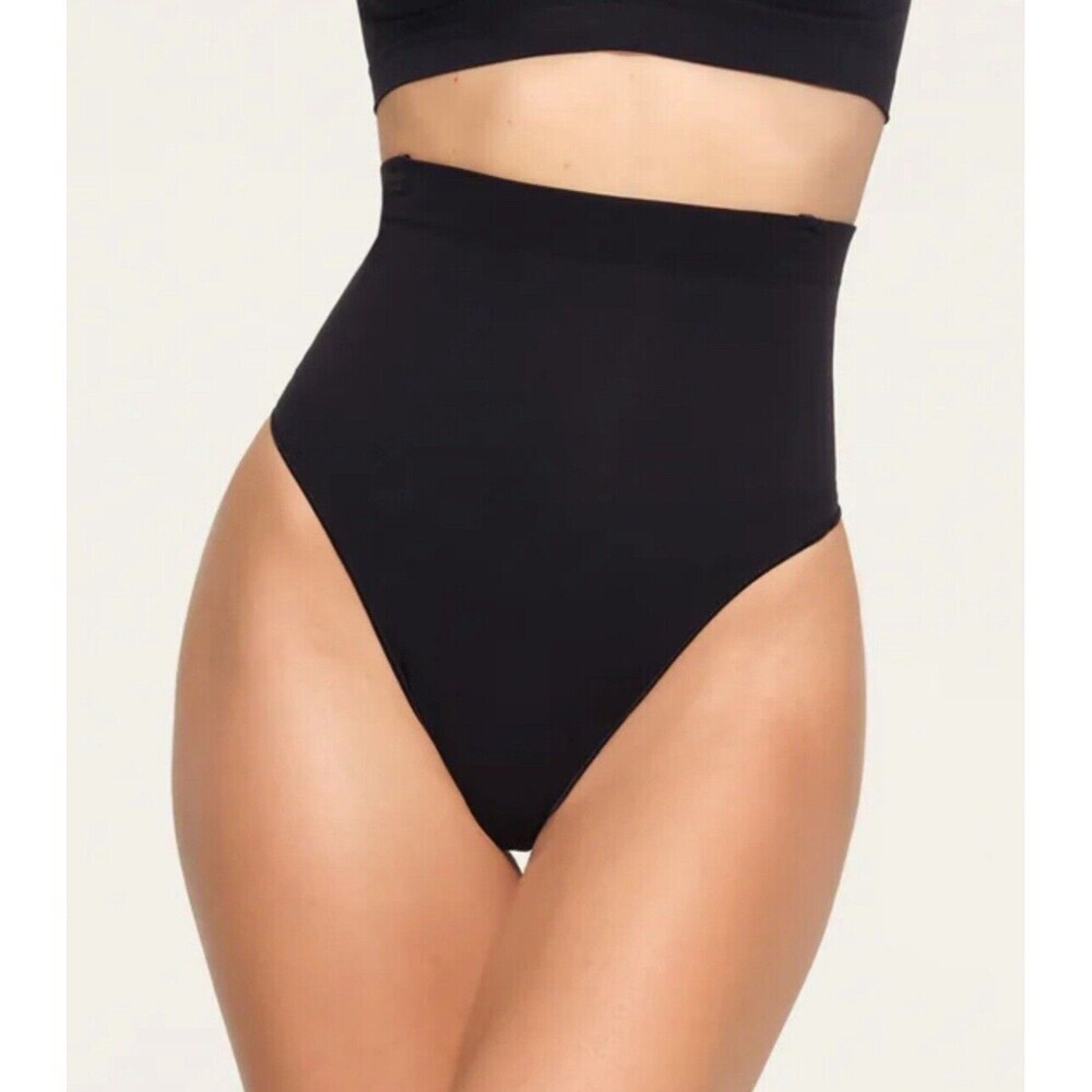 Skims Core‎ Control Super High Waisted Thong Onyx BLACK Size L/XL